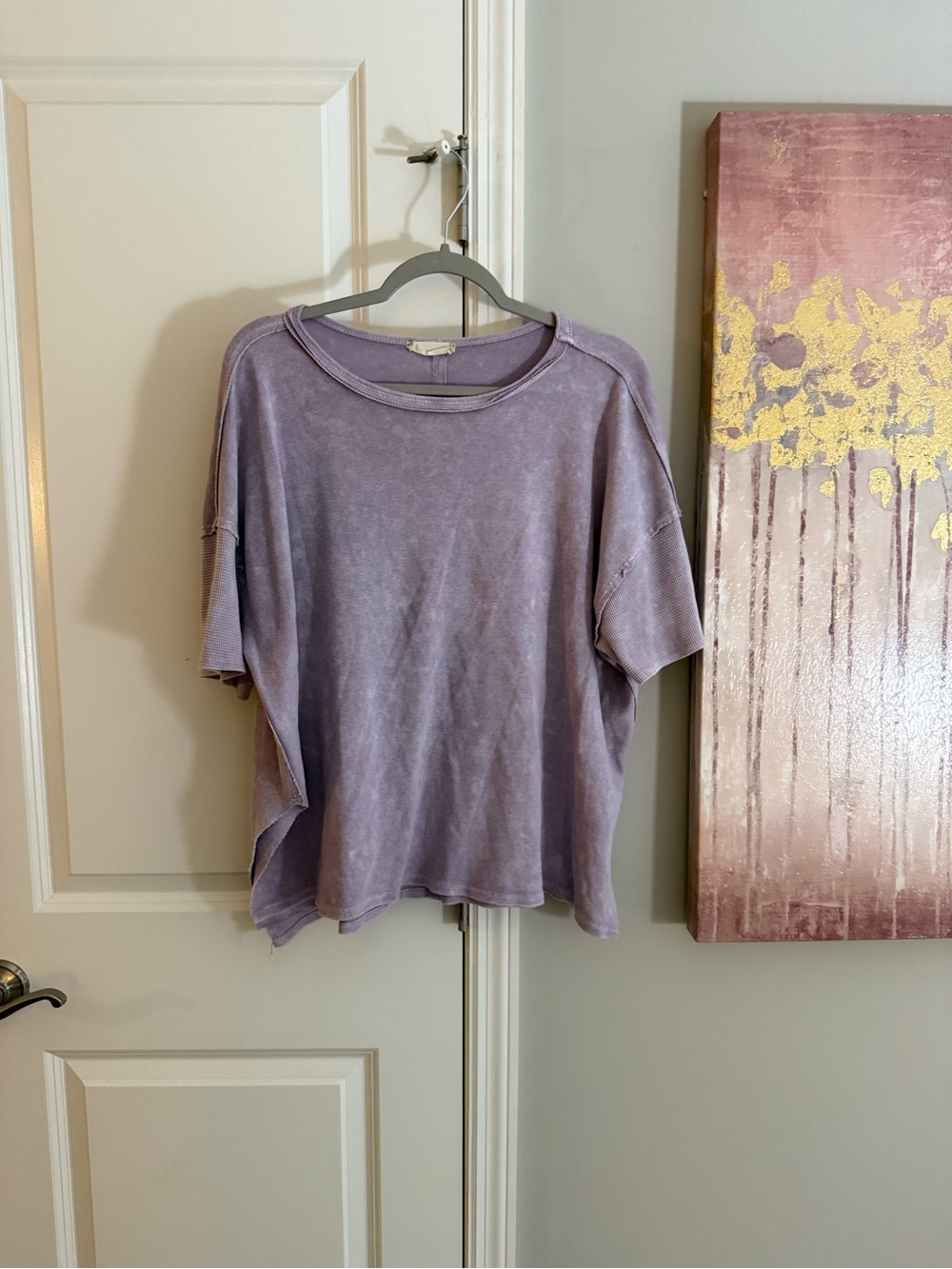Altar'd State Washed Lavender Short-Sleeve Tee